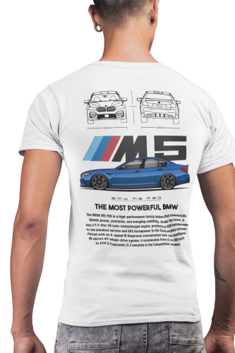 T-shirt męski BMW M5 F90 Performance – koszulka sportowa Motorsport 4