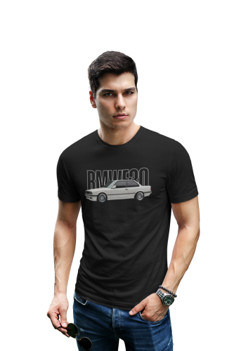 T-shirt męski BMW E30 Classic – koszulka oldtimer motoryzacyjna 6