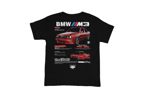 Koszulka męska BMW M3 E30 – klasyczny T-shirt Motorsport dla fana BMW 3