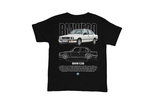T-shirt męski BMW E30 Classic – koszulka oldtimer motoryzacyjna 2
