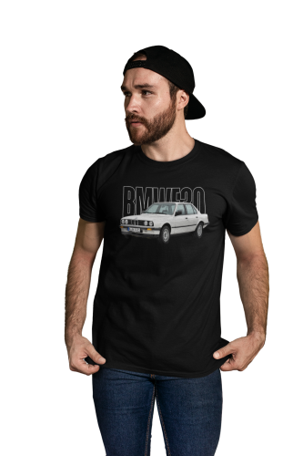 T-shirt męski BMW E30 Classic – koszulka oldtimer motoryzacyjna 5