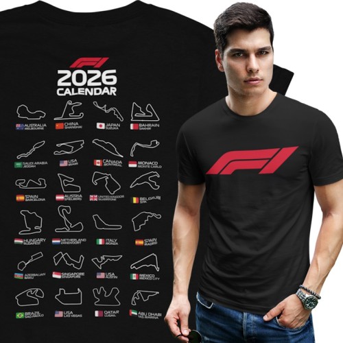 Koszulka męska Formuła 1 – sportowy T-shirt F1 Motorsport dla fana wyścigów 1