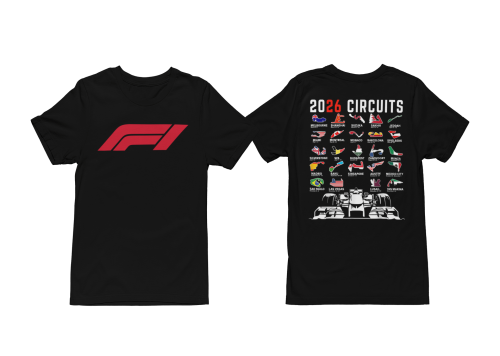 T-shirt męski F1 2026 Circuits – koszulka Formuła 1 Motorsport 2