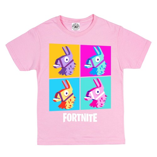 DZIECIĘCA KOSZULKA GRA FORTNITE LAMA RÓŻOWA FN37 1
