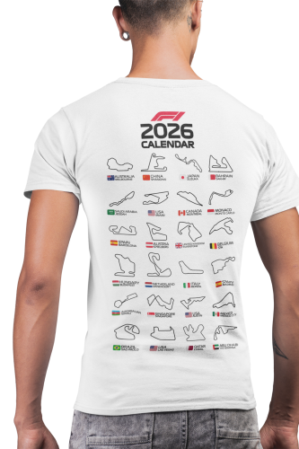 Koszulka męska Formuła 1 2026 Circuits – sportowy T-shirt F1 Motorsport 4