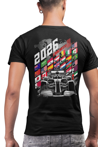 T-shirt męski F1 2026 Circuits – koszulka Formuła 1 Motorsport 4