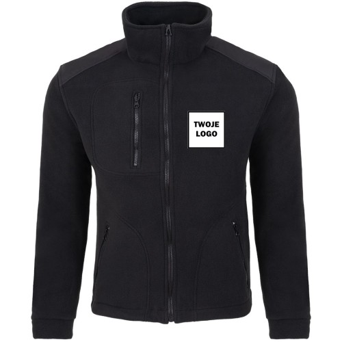 Polar PREMIUM BLACK/BLACK z nadrukiem logo firmowego – odzież robocza polarowa męska  1