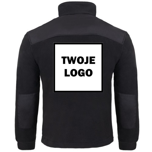 Polar PREMIUM BLACK/BLACK z nadrukiem logo firmowego – odzież robocza polarowa męska  2