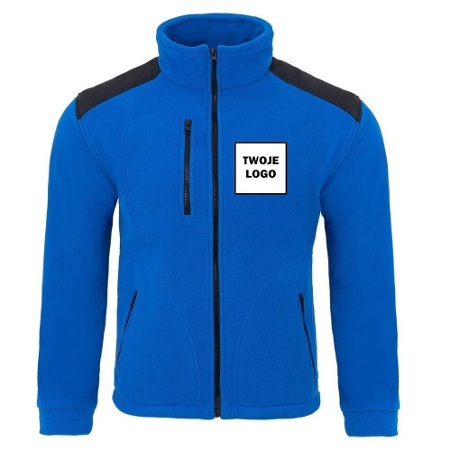 Polar PREMIUM BLUE / BLACK z nadrukiem logo firmowego – odzież robocza polarowa męska 1