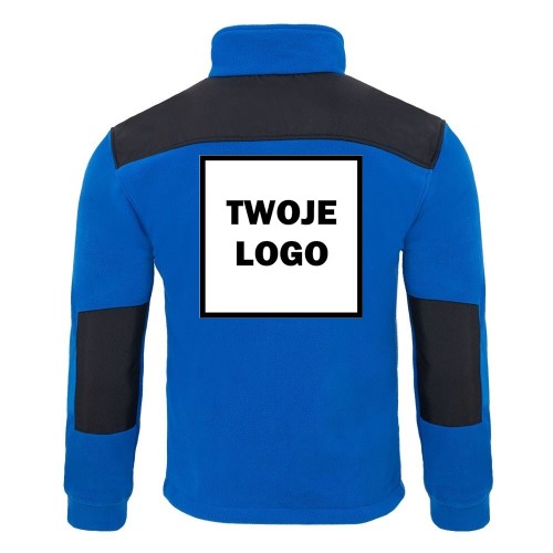 Polar PREMIUM BLUE / BLACK z nadrukiem logo firmowego – odzież robocza polarowa męska 2
