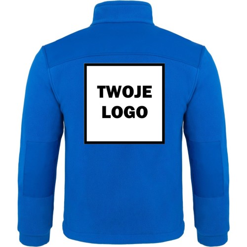 Polar PREMIUM BLUE / ROYAL BLUE z nadrukiem logo firmowego – odzież robocza polarowa męska  2