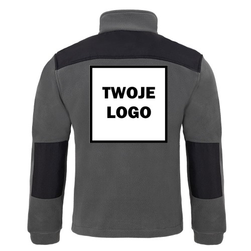 Polar PREMIUM GRAPHITE / BLACK z nadrukiem logo firmowego – odzież robocza polarowa męska 2