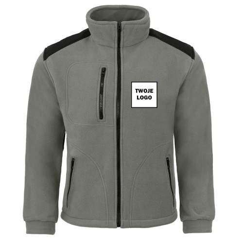 Polar PREMIUM ZINC / BLACK z nadrukiem logo firmowego – odzież robocza polarowa męska  1