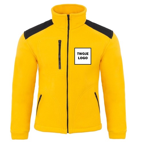 Polar PREMIUM GOLD / BLACK z nadrukiem logo firmowego – odzież robocza polarowa męska