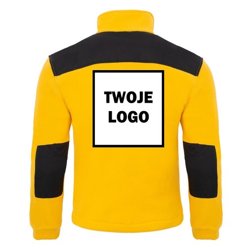 Polar PREMIUM GOLD / BLACK z nadrukiem logo firmowego – odzież robocza polarowa męska 2