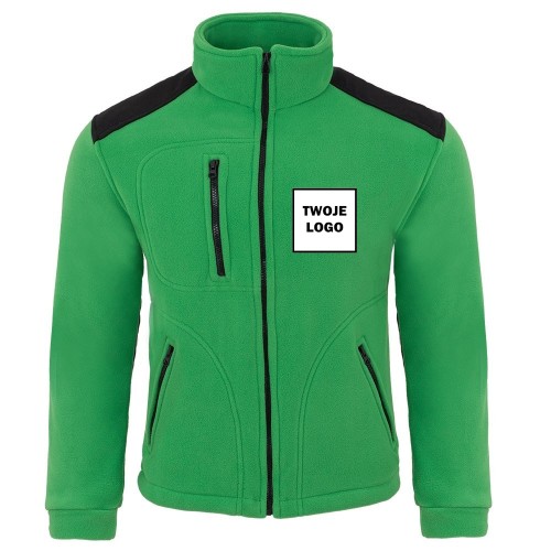 Polar PREMIUM KELLY GREEN / BLACK z nadrukiem logo firmowego – odzież robocza polarowa męska 
