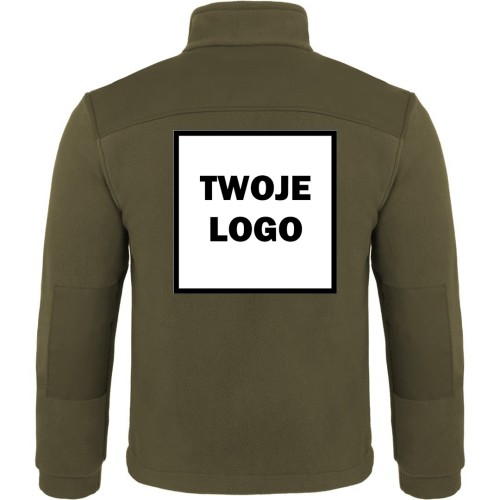 Polar PREMIUM BOTTLE KHAKI / KHAKI z nadrukiem logo firmowego – odzież robocza polarowa męska 2