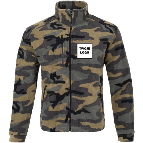 Polar PREMIUM CAMOUFLAGE z nadrukiem logo firmowego – odzież robocza polarowa męska 1