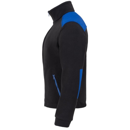 Polar PREMIUM BLACK / ROYAL BLUE z nadrukiem logo firmowego – odzież robocza polarowa męska 3