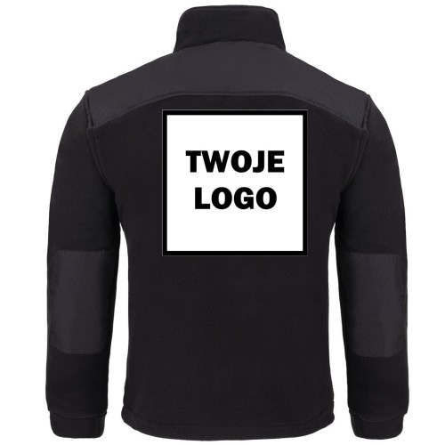 Polar PREMIUM BLACK / LIME z nadrukiem logo firmowego – odzież robocza polarowa męska  2