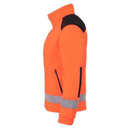 Polar HV PREMIUM RED FLUOR z nadrukiem logo firmowego – odzież robocza polarowa męska 3