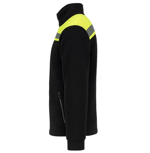 Polar PREMIUM BLACK / GOLD FLUOR z nadrukiem logo firmowego – odzież robocza polarowa męska  3