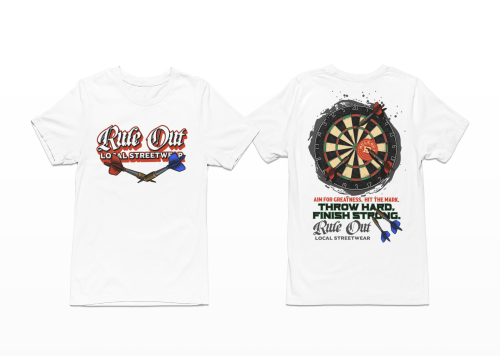  Koszulka Męska RULE OUT Streetwear Dart Rzutki Premium Bawełna Urban Styl 9