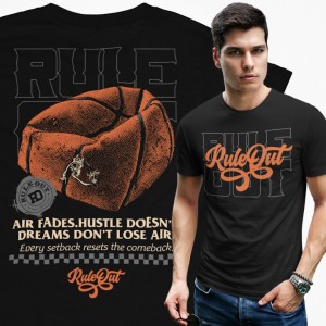 Koszulka męska Rule Out koszykówka streetwear hustle dreams