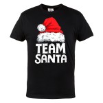 MĘSKA KOSZULKA Z NADRUKIEM ŚWIĄTECZNA TEAM SANTA