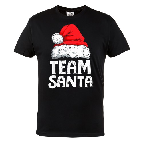 MĘSKA KOSZULKA Z NADRUKIEM ŚWIĄTECZNA TEAM SANTA 