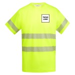 Koszulka robocza odblaskowa HIGH VIS 170 g z nadrukiem DTF Żółty Fluorescencyjny