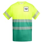 Koszulka robocza odblaskowa HIGH VIS 170 g z nadrukiem DTF Żółty/Zielony Fluorescencyjny 