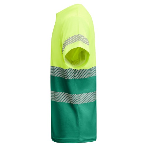 Koszulka robocza odblaskowa HIGH VIS 170 g z nadrukiem DTF Żółty/Zielony Fluorescencyjny  3