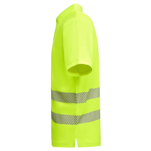 Koszulka Polo robocza odblaskowa HIGH VIS 170 g z nadrukiem DTF Żółty Fluorescencyjny 3