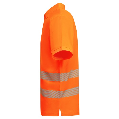 Koszulka Polo robocza odblaskowa HIGH VIS 170 g z nadrukiem DTF Pomarańczowy Fluorescencyjny 3