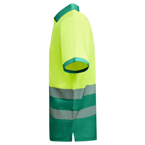 Koszulka Polo robocza odblaskowa HIGH VIS 170 g z nadrukiem DTF Żółty/Zielony Fluorescencyjny  3