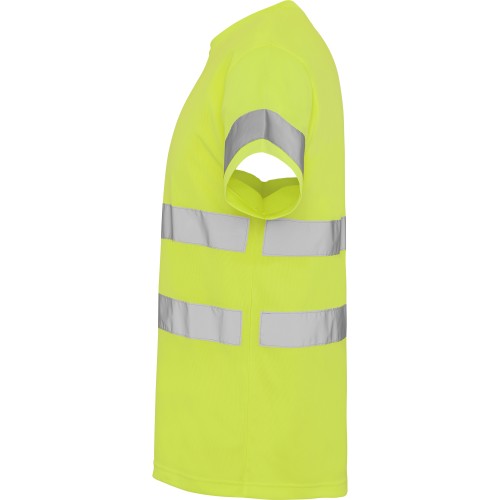 Koszulka robocza odblaskowa 100% poliester 130 g HIGH VIS z nadrukiem DTF Żółty Fluorescencyjny 3