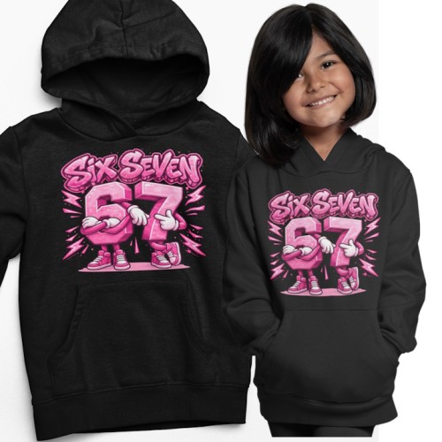 Bluza dla dziecka z kapturem 67 Six Seven Brainrot – wygodna bluza dziecięca 1