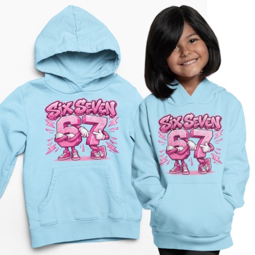 Bluza dziecięca z kapturem 67 Brainrot bluza six seven dla dziecka prezent  1