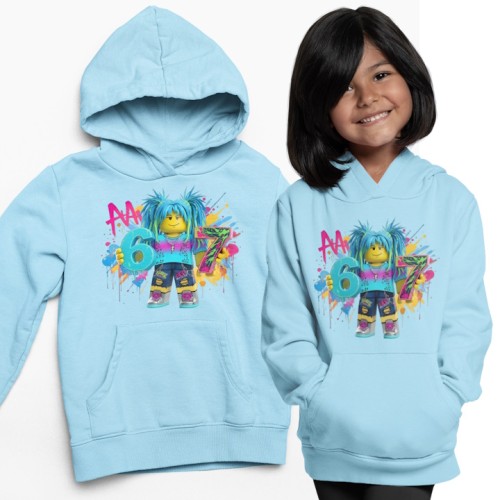 Bluza dla dziecka z kapturem 67 Six Seven – bluza gamingowa w stylu Roblox 3