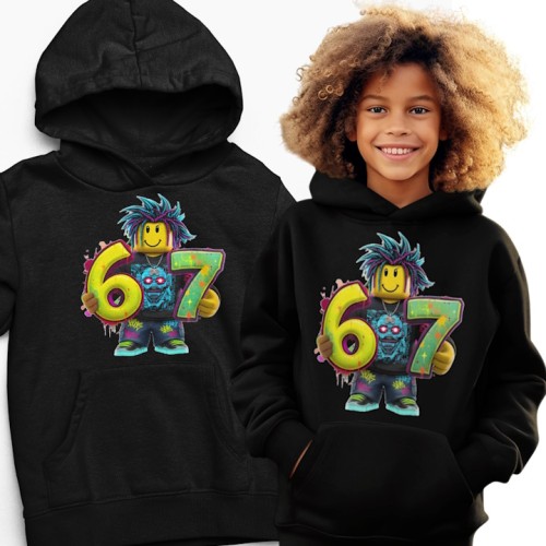 Bluza dziecięca Six Seven 67 Roblox – modna bluza z kapturem dla dziecka 3