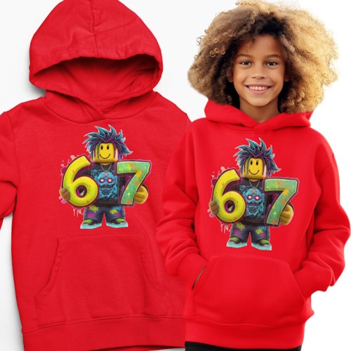 Bluza dziecięca Six Seven 67 Roblox – modna bluza z kapturem dla dziecka 1