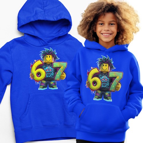 Bluza dziecięca Six Seven 67 Roblox – modna bluza z kapturem dla dziecka 6