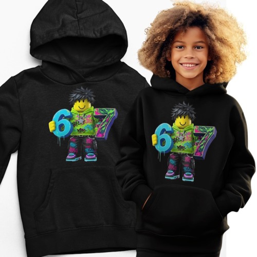 Bluza dziecięca z kapturem 67 Six Seven w stylu Roblox – bluza dla dziecka na prezent 5