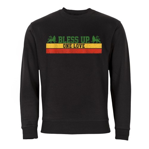 BLUZA MUZYCZNA REGGAE JAMAICA RASTA BLESS UP LOVE 