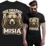 Koszulka męska „Nie Drażnij Misia” – śmieszna koszulka na prezent dla faceta