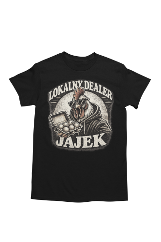 Koszulka męska „Lokalny Dealer Jajek” – śmieszna koszulka na prezent dla rolnika 2