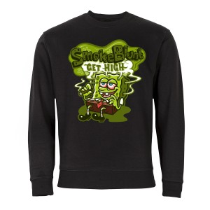  MĘSKA BLUZA MARIHUANA ZIOŁO 420 CANNABIS SPONGEBOB Z BLANTEM WEED 
