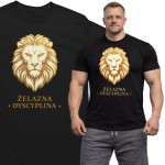 Koszulka męska treningowa „Żelazna Dyscyplina” – motywacyjna koszulka na siłownię dla trenujących