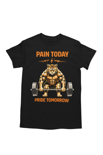 Koszulka męska treningowa „Pain Today Pride Tomorrow” – motywacyjna koszulka na siłownię dla trenujących 2